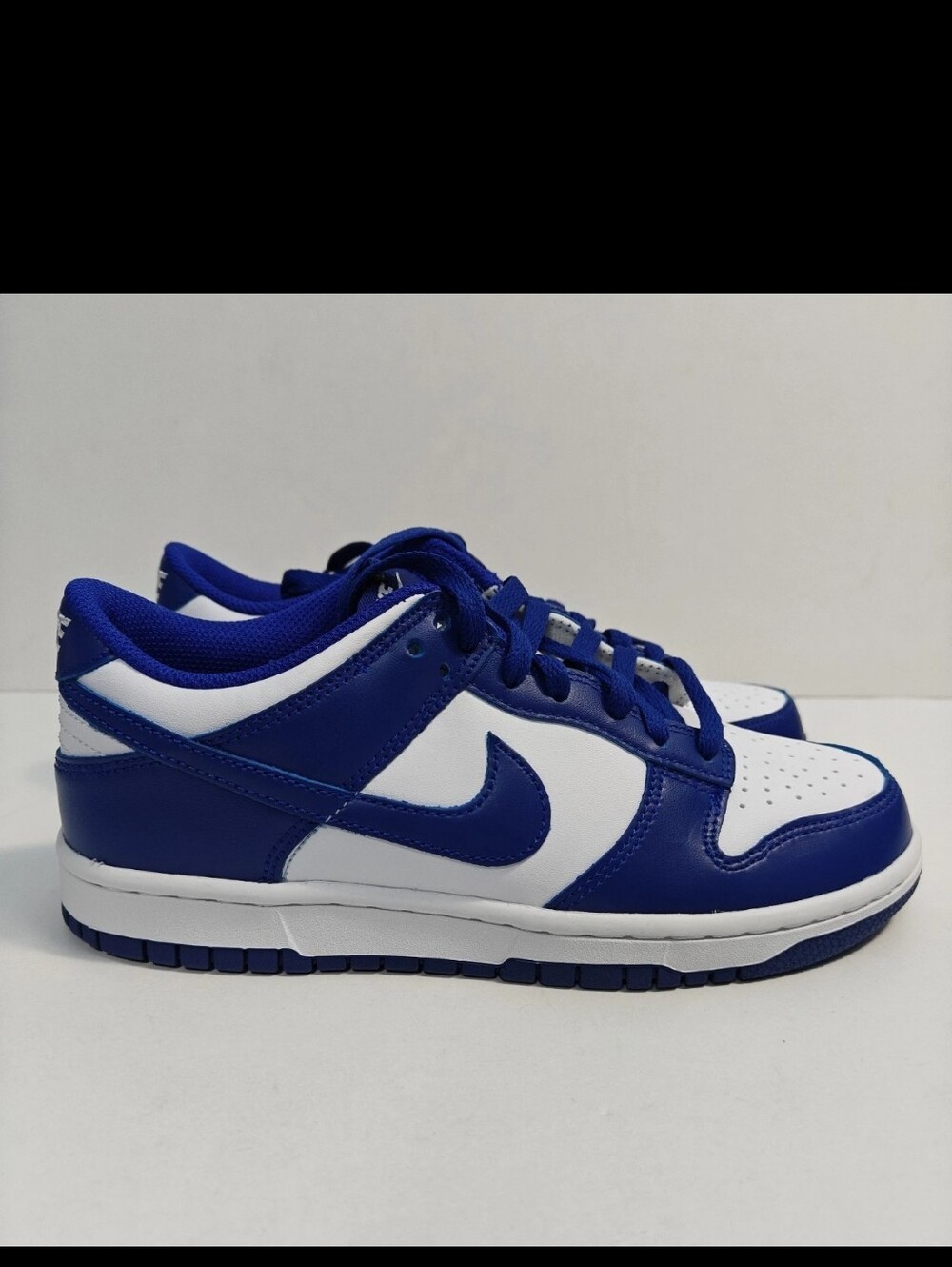 Nike Size 6.5 Youth Dunk Low Concord White Shoes FB9109-106